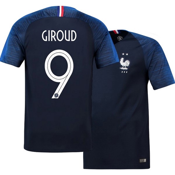 Camiseta Francia Replica Primera Ropa Giroud 2018 Azul